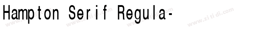 Hampton Serif Regula字体转换